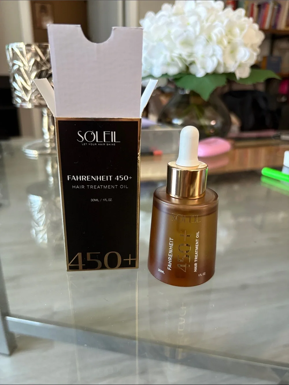 Soleil Fahrenheit 450+ Hair Treatment Oil — Black